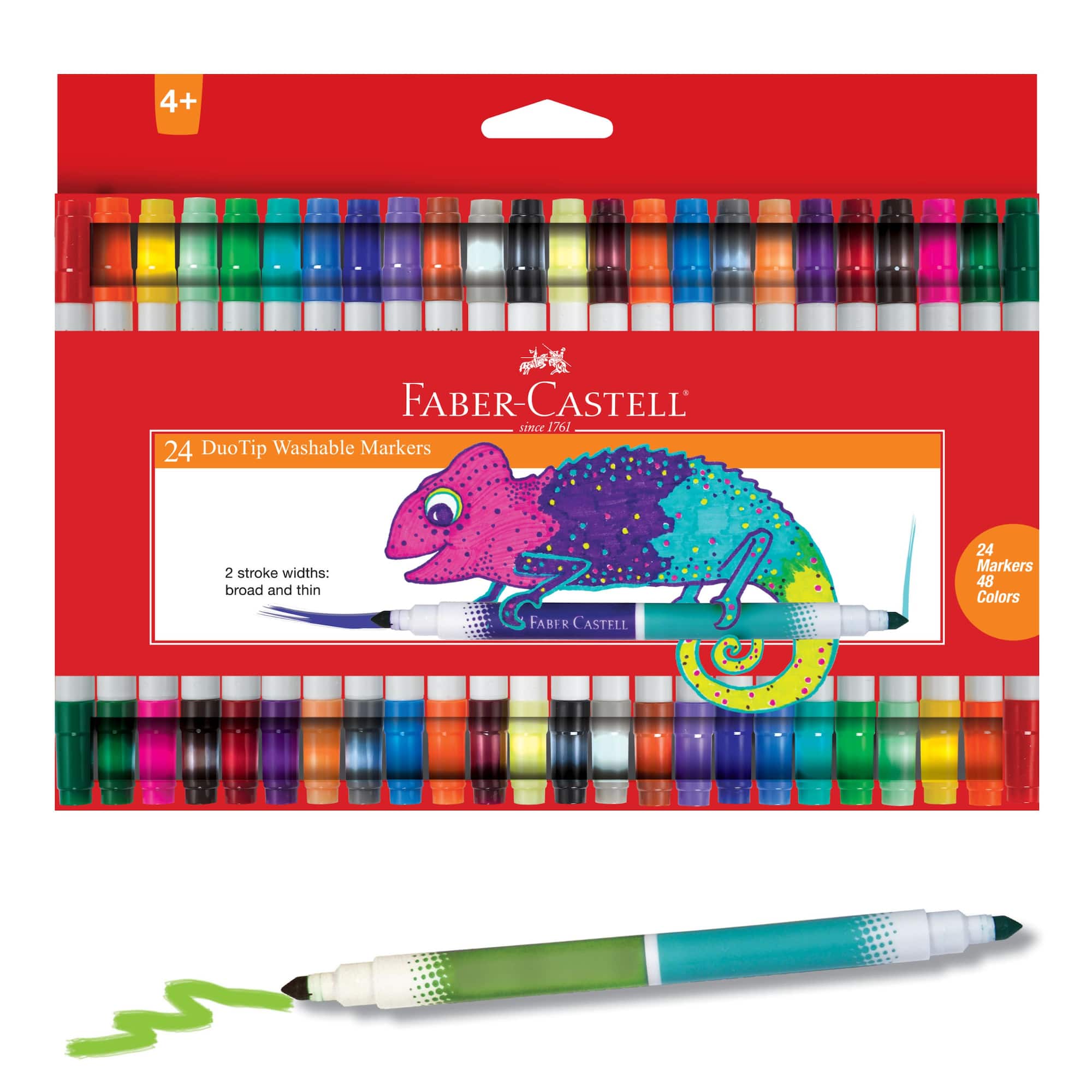 Faber-Castell 24 Piece DuoTip Washable Markers